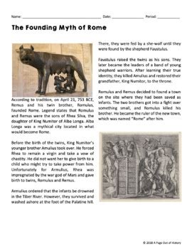 They were abandoned by their mother but rescued by a wolf. . Guided reading lesson 1 the founding of rome answer key